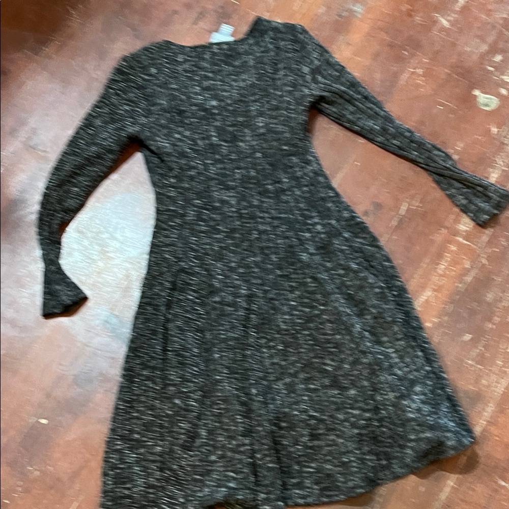 🌻3/$15🌻 Rabbit Rabbit Rabbit Black and Gray Textured Long Sleeve Dress - Picture 6 of 12